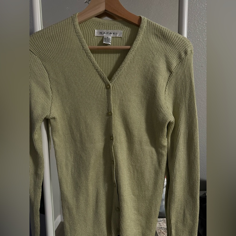 Green cardigan